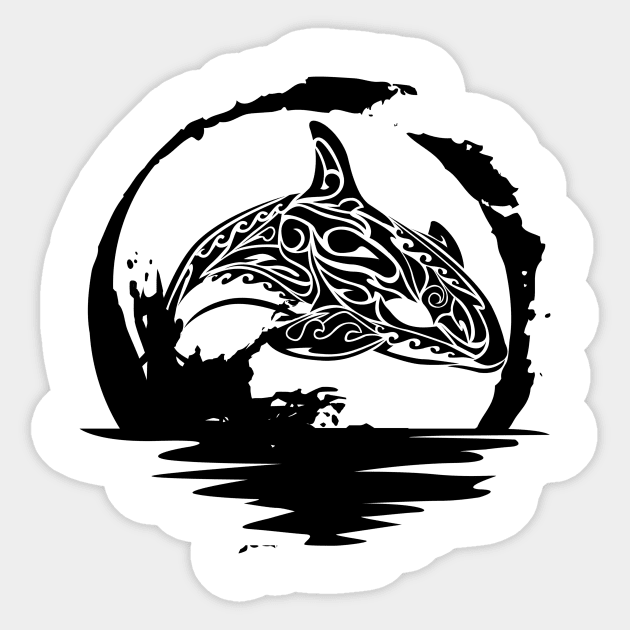 Killer whale, Sunset, Environment, Planet, Ocean Sticker by Strohalm